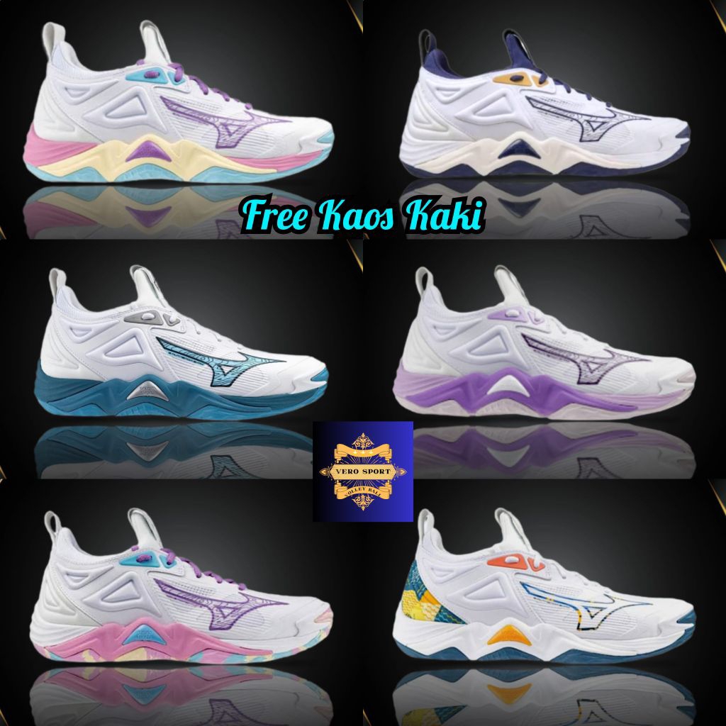 Sepatu voli wanita mizuno wave momentum 3 grade ori / Sepatu volly cewek mizuno