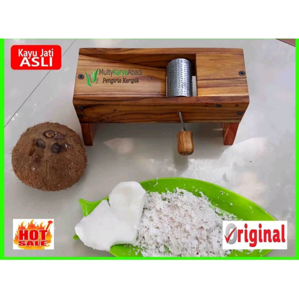 PARUTAN KELAPA MANUAL KAYU JATI PARUTAN KELAPA PUTAR MANUAL KAYU JATI