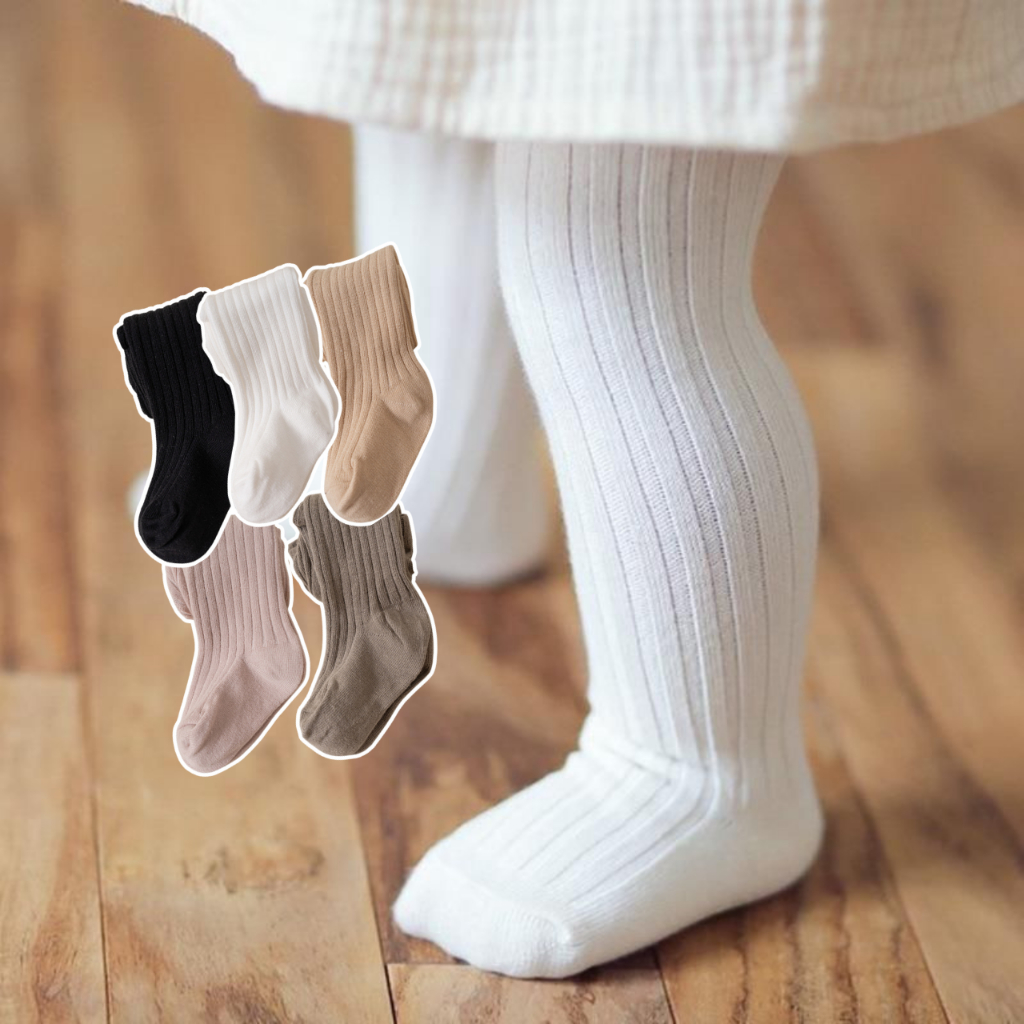 Legging Anak Bayi Usia 0-2 Tahun Leijing Polos Tutup Putih Hitam