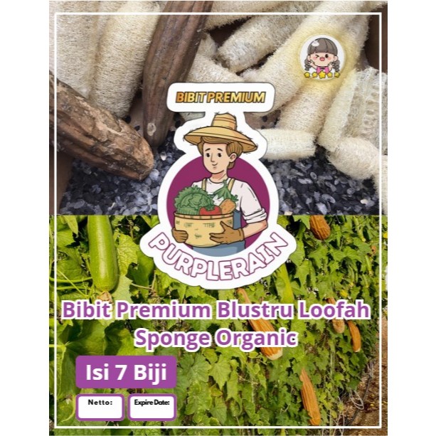 Bibit Premium Blustru Loofah Sponge Organic | Biji Benih Blustru Loofah Organic | Blustru Loofah