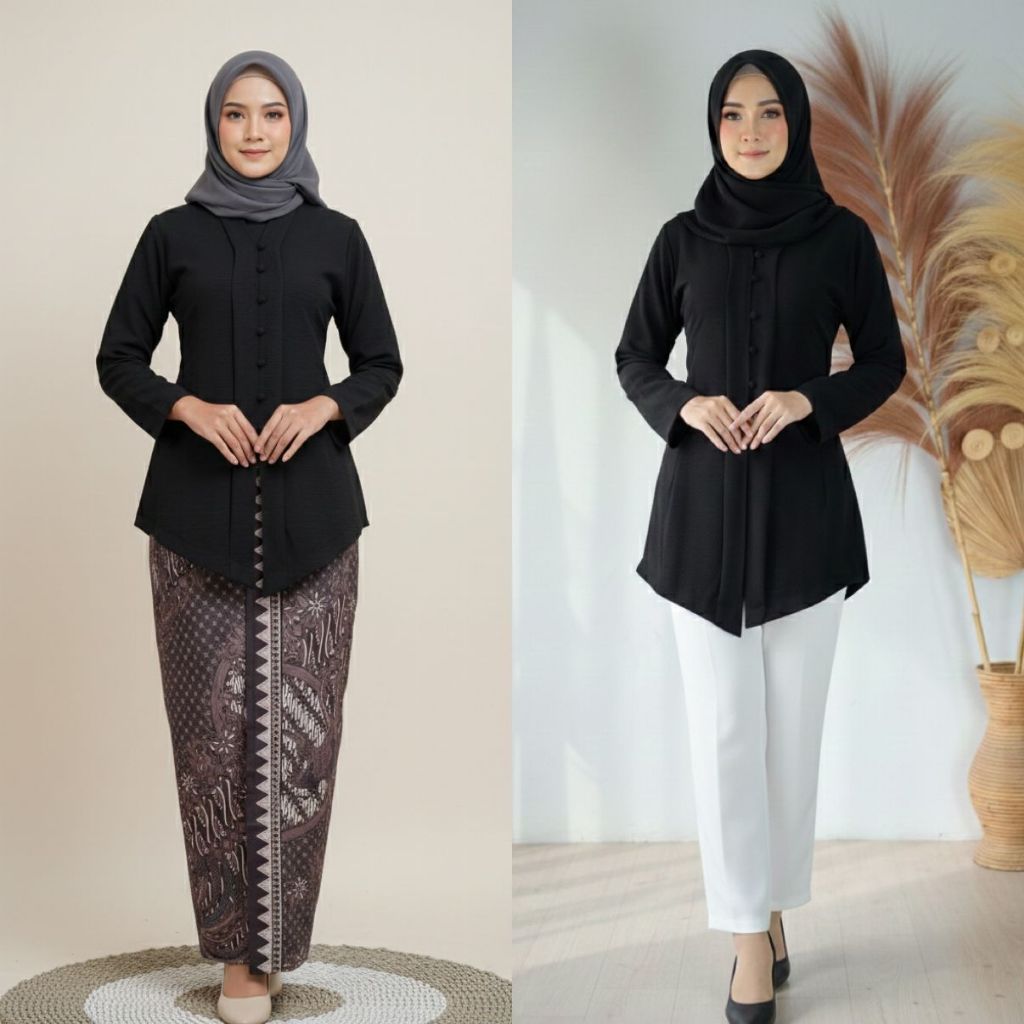 Kebaya Muslim Modern Bali Panjang Untuk Hijab Atasan Kebaya Modern Kutu Baru Kondangan Wisuda Lamara