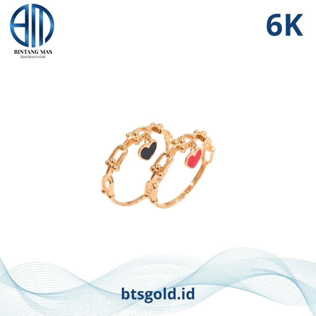 Cincin Love Warna Emas Asli