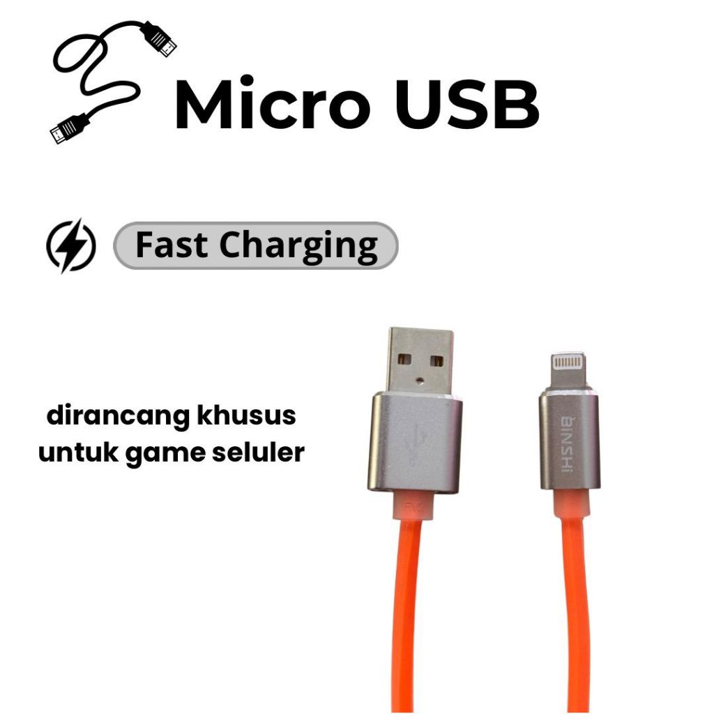 Kabel data fast charging Micro USB charger HP Micro Usb silikon
