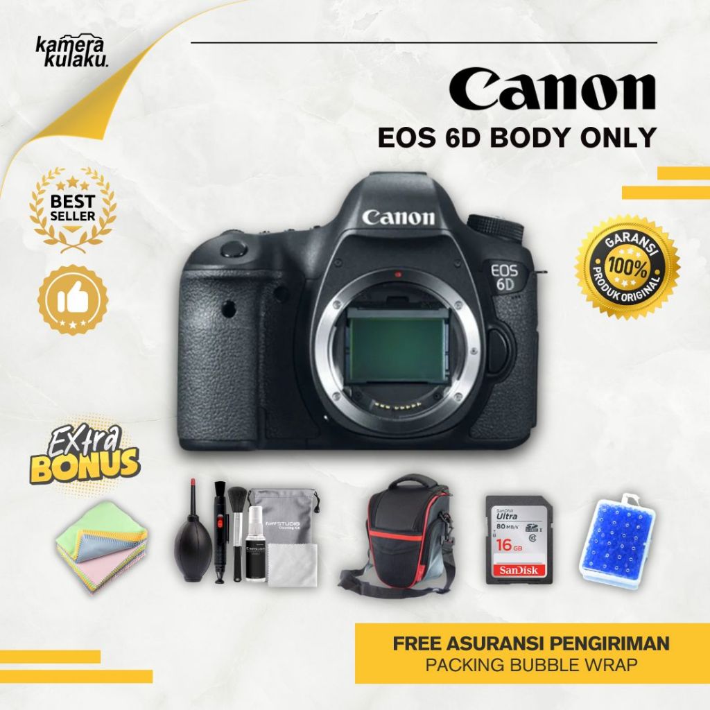 Canon EOS 6D Wifi Body Only Fullset Like New Bukan 5Diii 6dii 80d 90d 7d eos rp eos R 70d