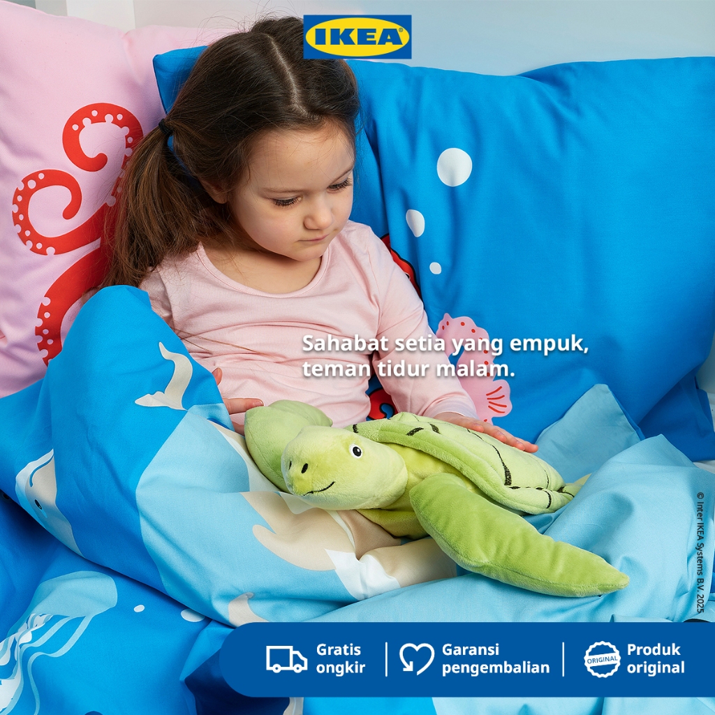IKEA BLAVINGAD Boneka Penyu Hijau 44cm