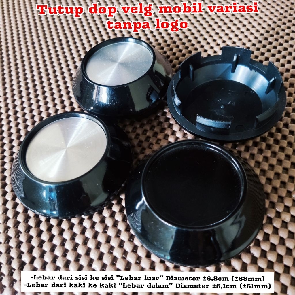 TUTUP DOP VELG VARIASI RACING MOBIL DIAMETER LUAR ±6,8CM, PENUTUP LUBANG TENGAH AS RODA VELG TYPE TE