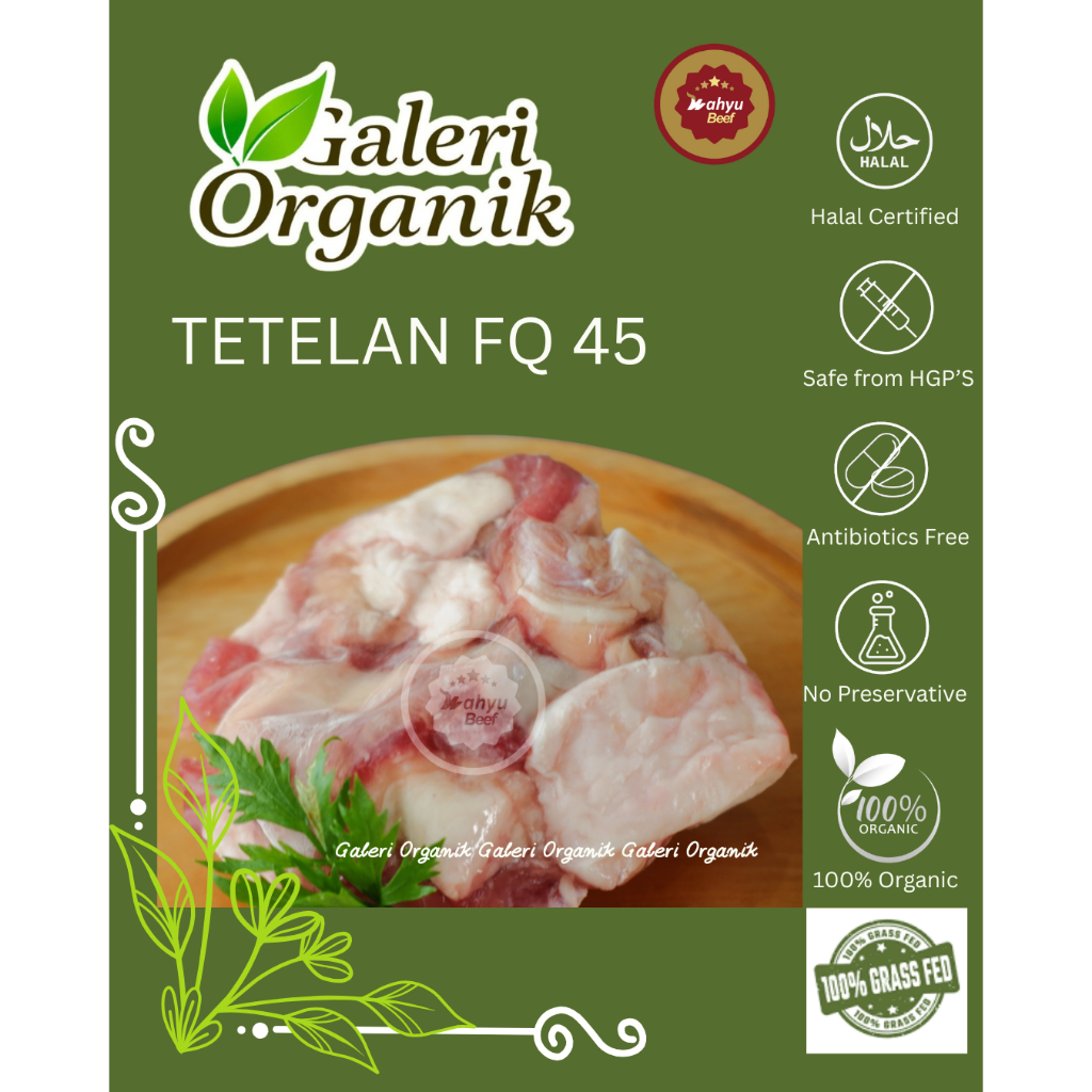 {Wahyu Beef} Lokal Organik Grassfed Tetelan FQ 45 250 Gr - Daging Sapi Grassfed Organik - Daging Sap