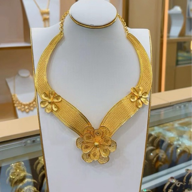 Ayrahaccesories kalung kaku fashion bunga