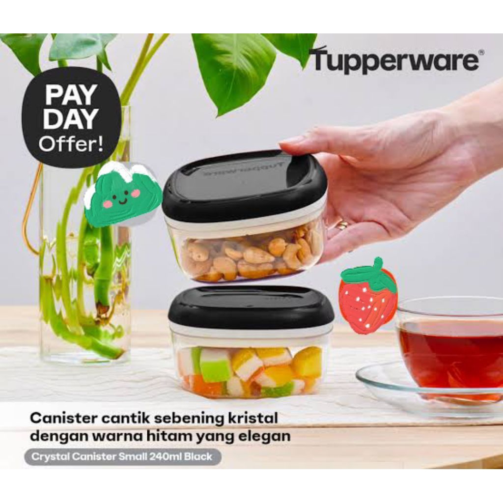 Crystal Canister Small Tupperware - Purple