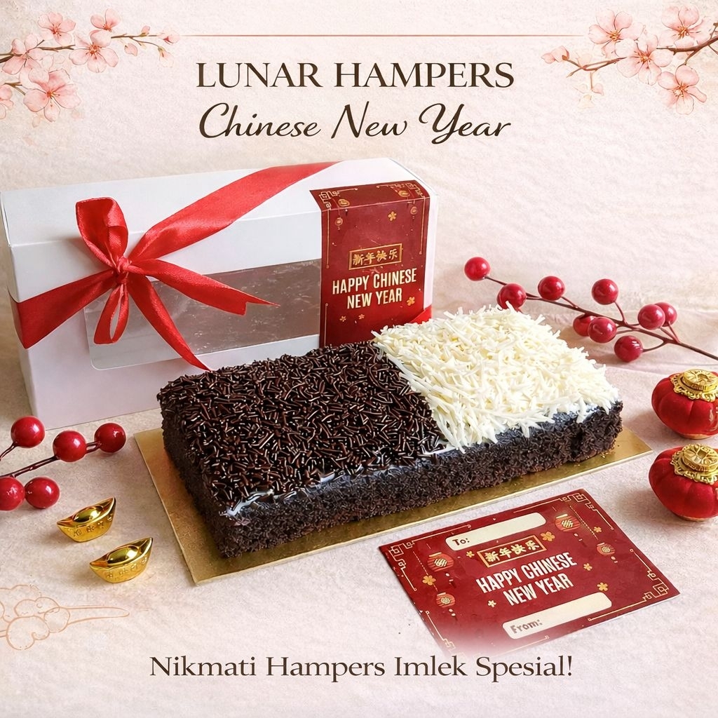 BISA DADAKAN Hampers Imlek Brownies Kukus Marble Coklat Meses Keju