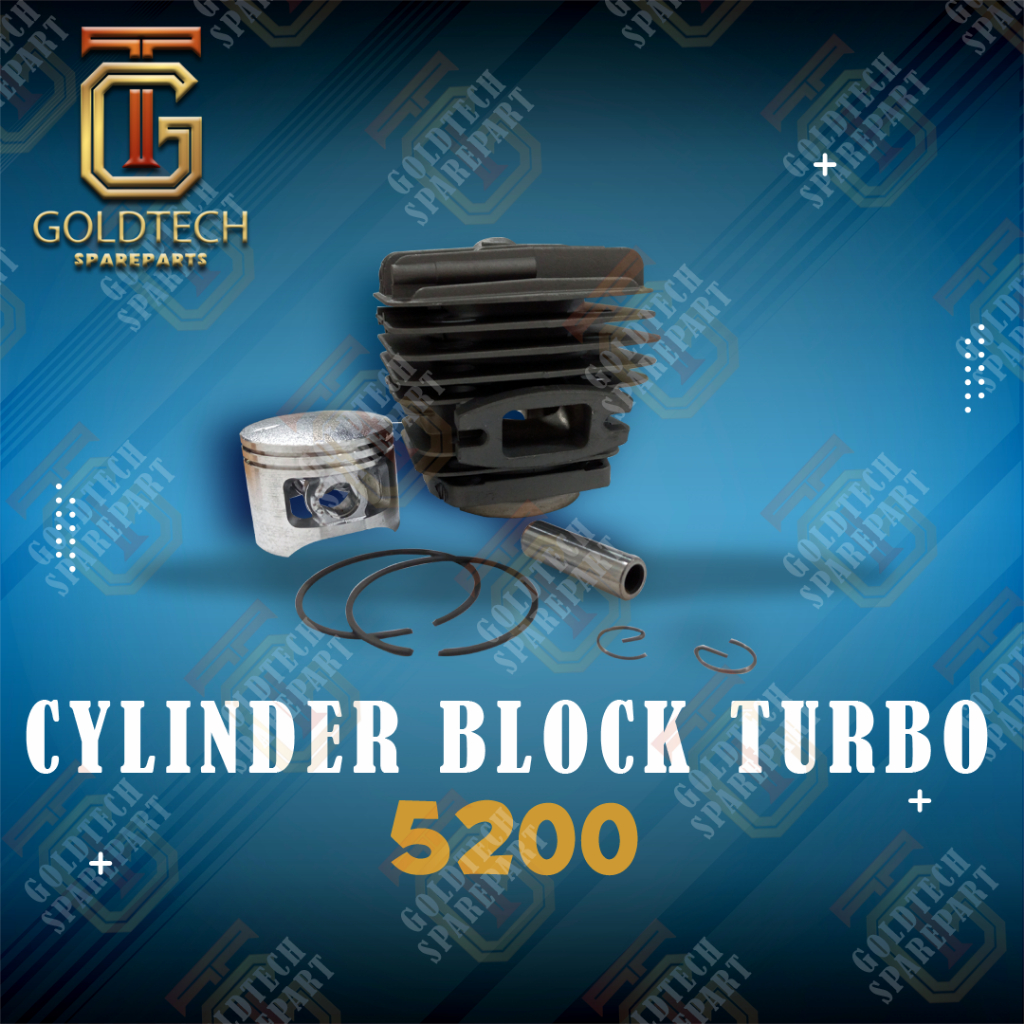 {GT} Cylinder block assy TURBO 5200 Nixon senso sinso mesin gergaji chainsaw