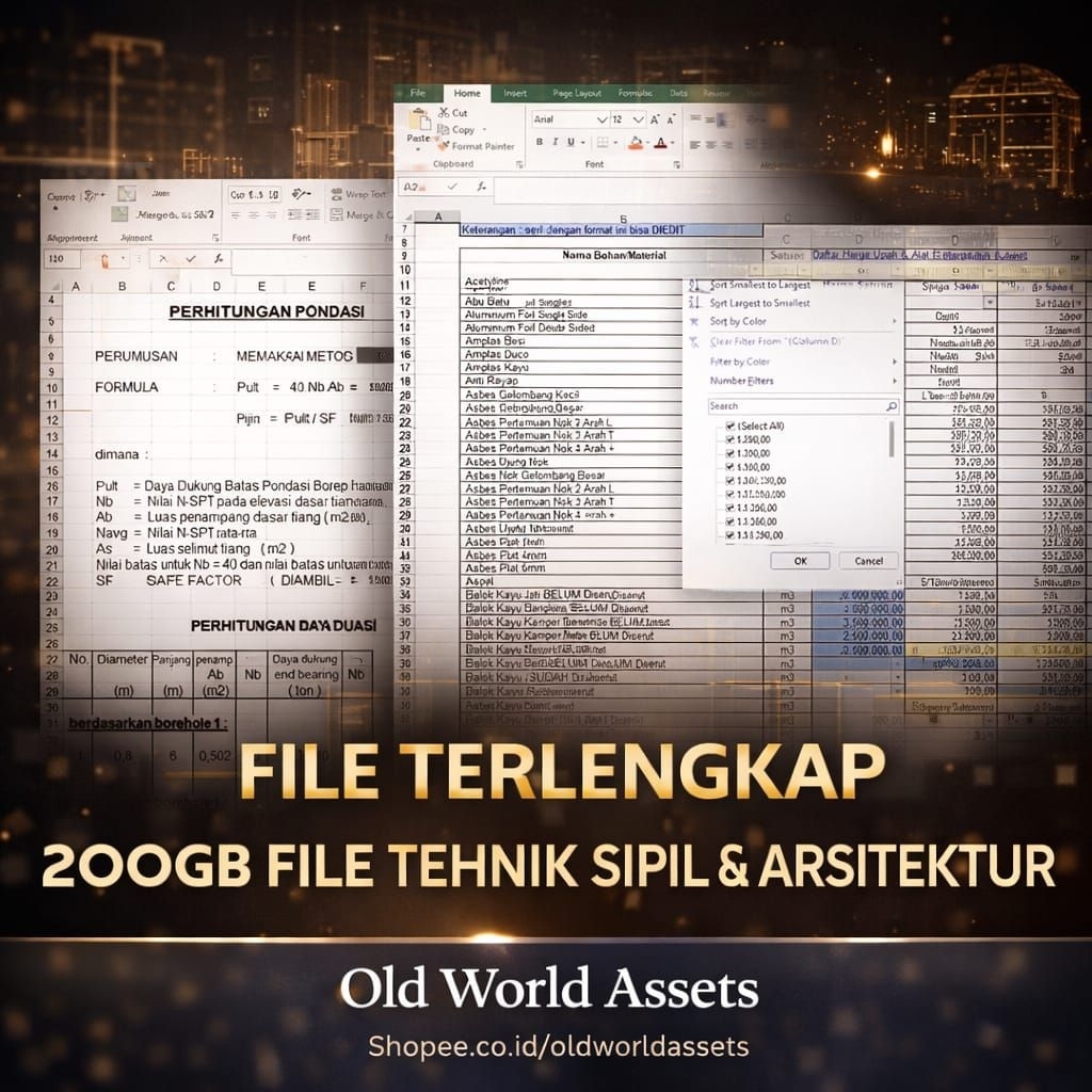 [Q8497] ArchiData Kumpulan File Database Teknik Sipil Arsitektur & Proyek Kontruksi Terlengkap & Ter