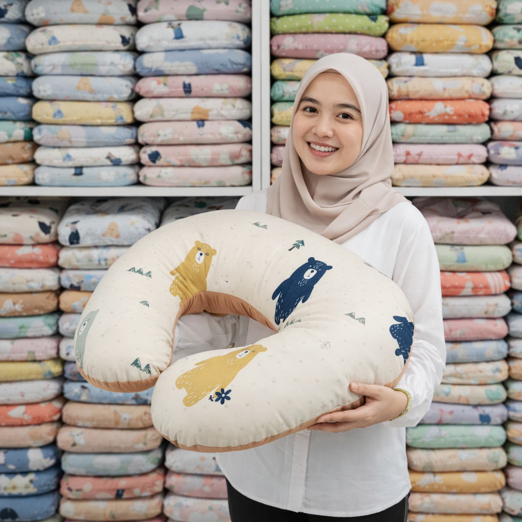 Bantal Menyusui - bantal ibu menyusui - bantal menyusui bayi - Nursing Pillow - Bantal alas menyusui