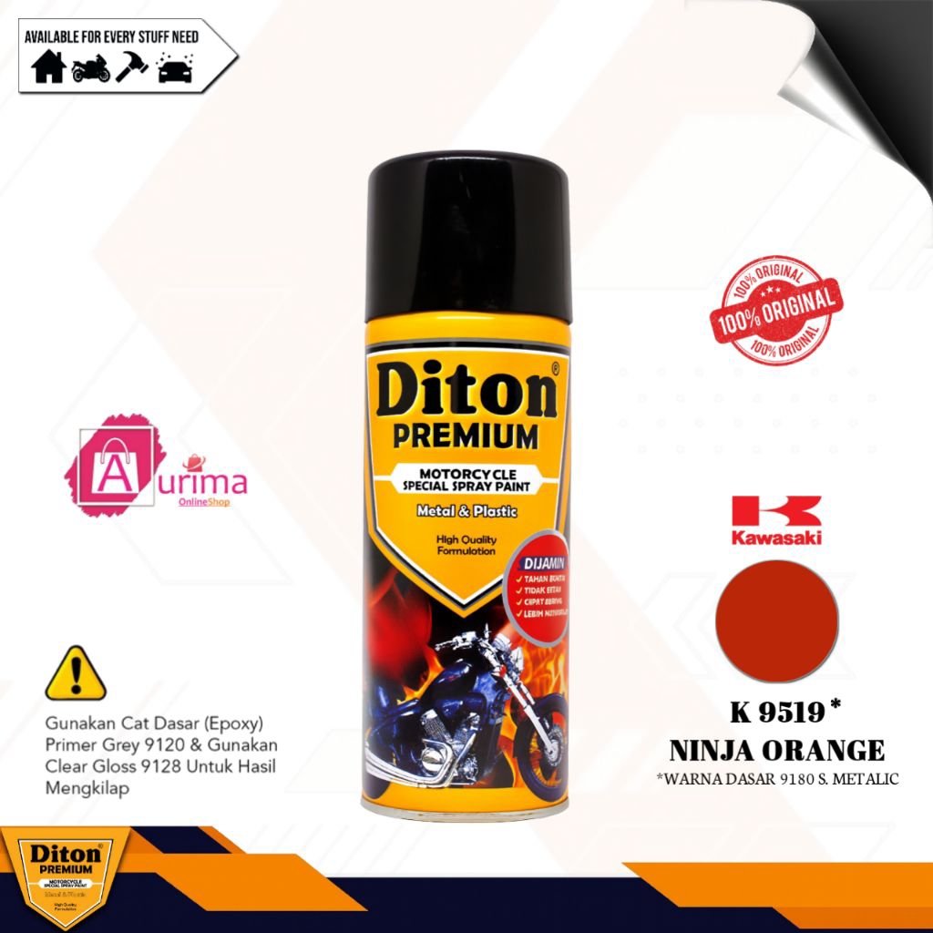 DITON PREMIUM NINJA ORANGE K9519 400CC - CAT SEMPROT BERKUALITAS MUDAH DIGUNAKAN ORIGINAL