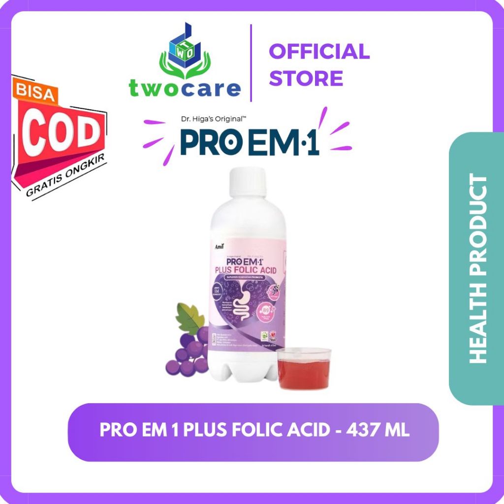 PRO EM1 PRO EM 1 Plus Folic Acid Suplemen Kesehatan Probiotik Rasa Anggur