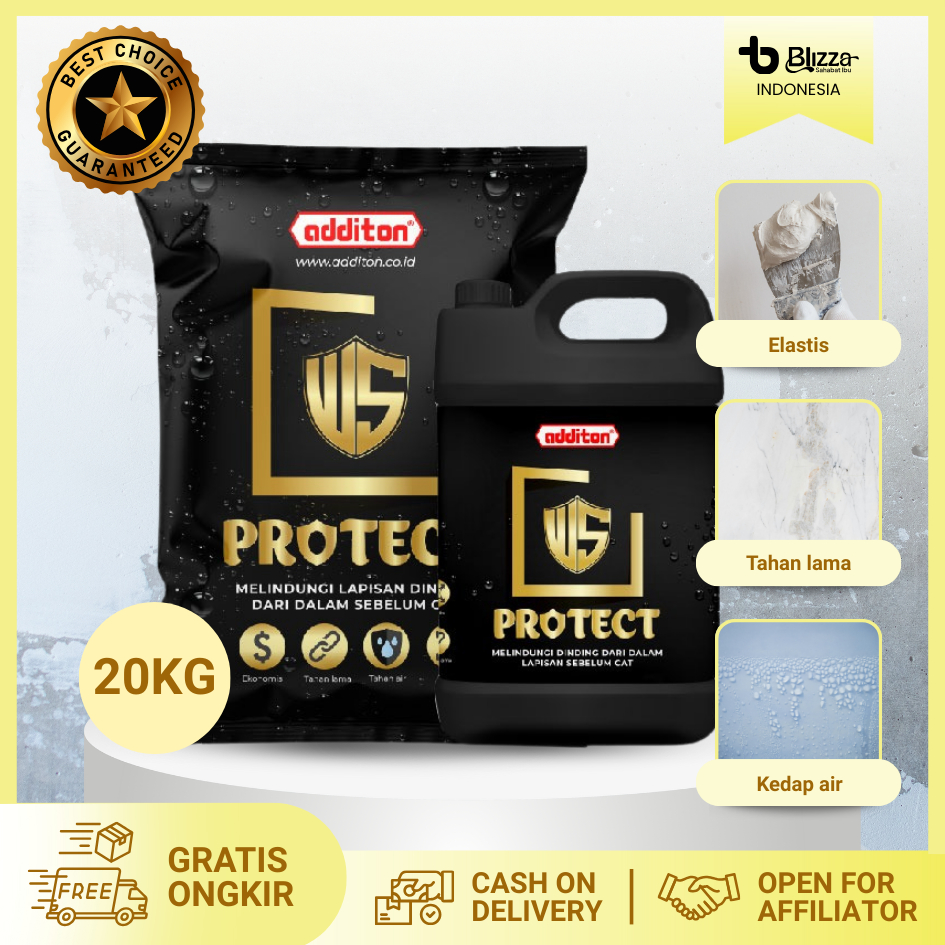 Additon Cat Anti Bocor Dasar Sebelum Pengecatan WS Protect Ukuran 20Kg Solusi Dinding Rembes Bocor