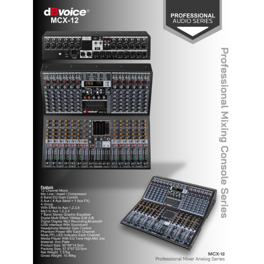 MIXER DBVOICE MCX12 MCX 12 199DSP ORIGINAL