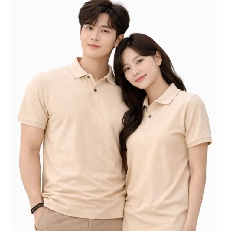 KAOS POLO CREAM COKLAT SUSU - KAOS KERAH POLO SHIRT BEIGE KAOS POLOS