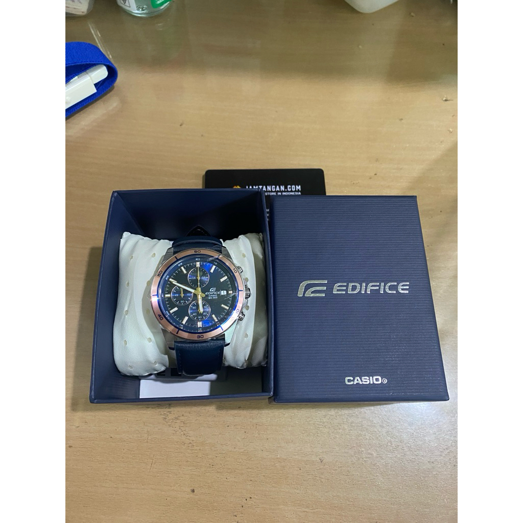 Casio edifice 526L blue dial Chronograph BNIB