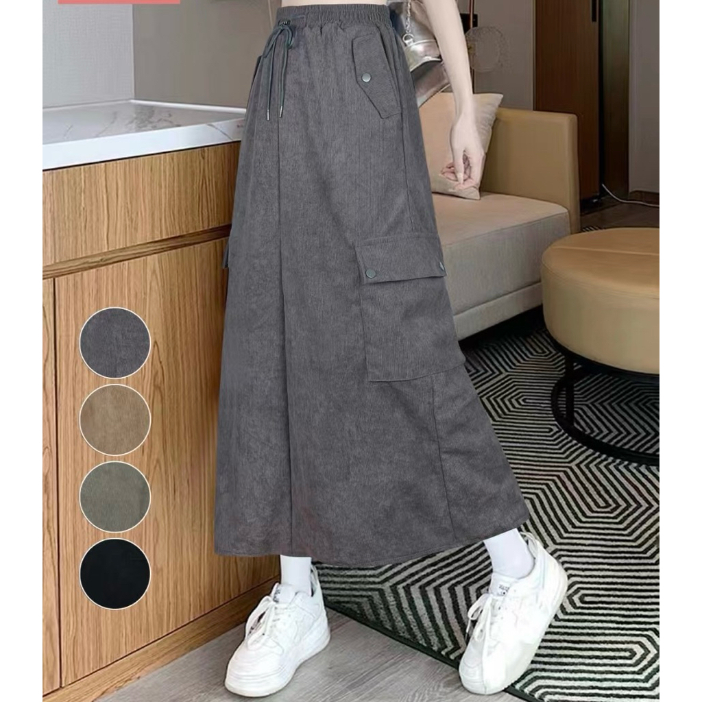 Corduroy Cargo Skirt