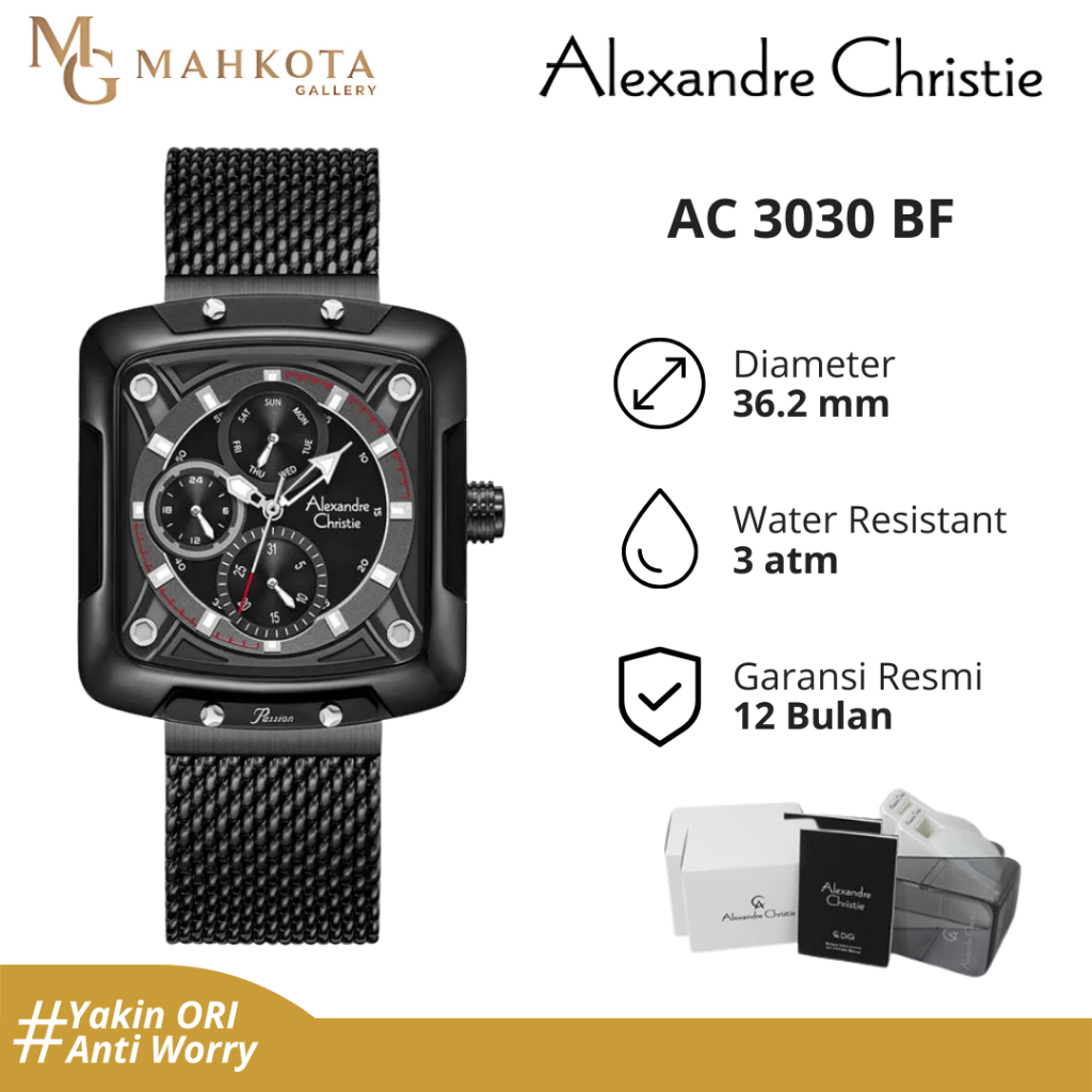 Jam Tangan Wanita Alexandre Christie AC 3030 BF Original dan Bergaransi Jam Tangan Palembang