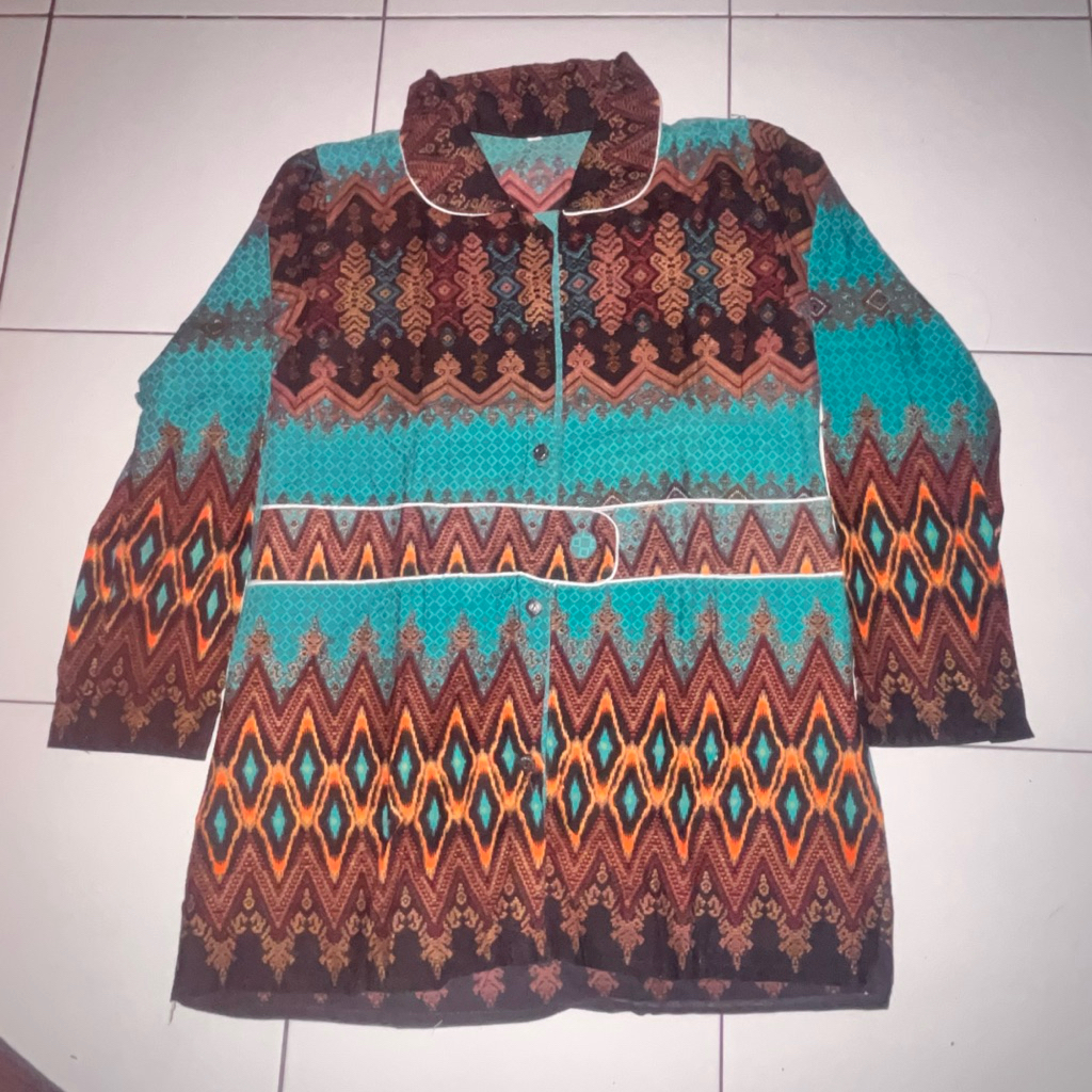 baju batik guru / batik kantoran / baju batik wanita / batik wanita kekinian preloved