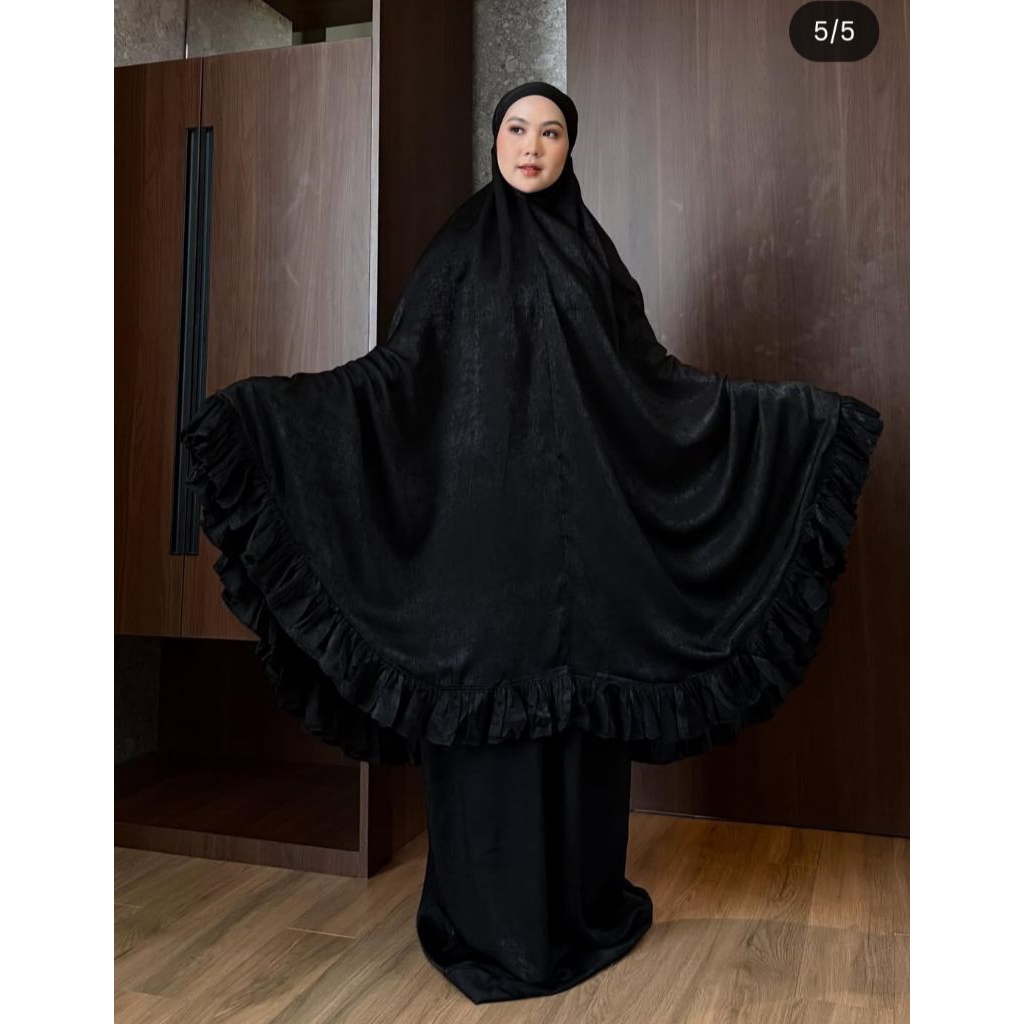 Syahrini Mukena - Fatima Mukena Gonegani | Two in One Prayer Set By Gonegani