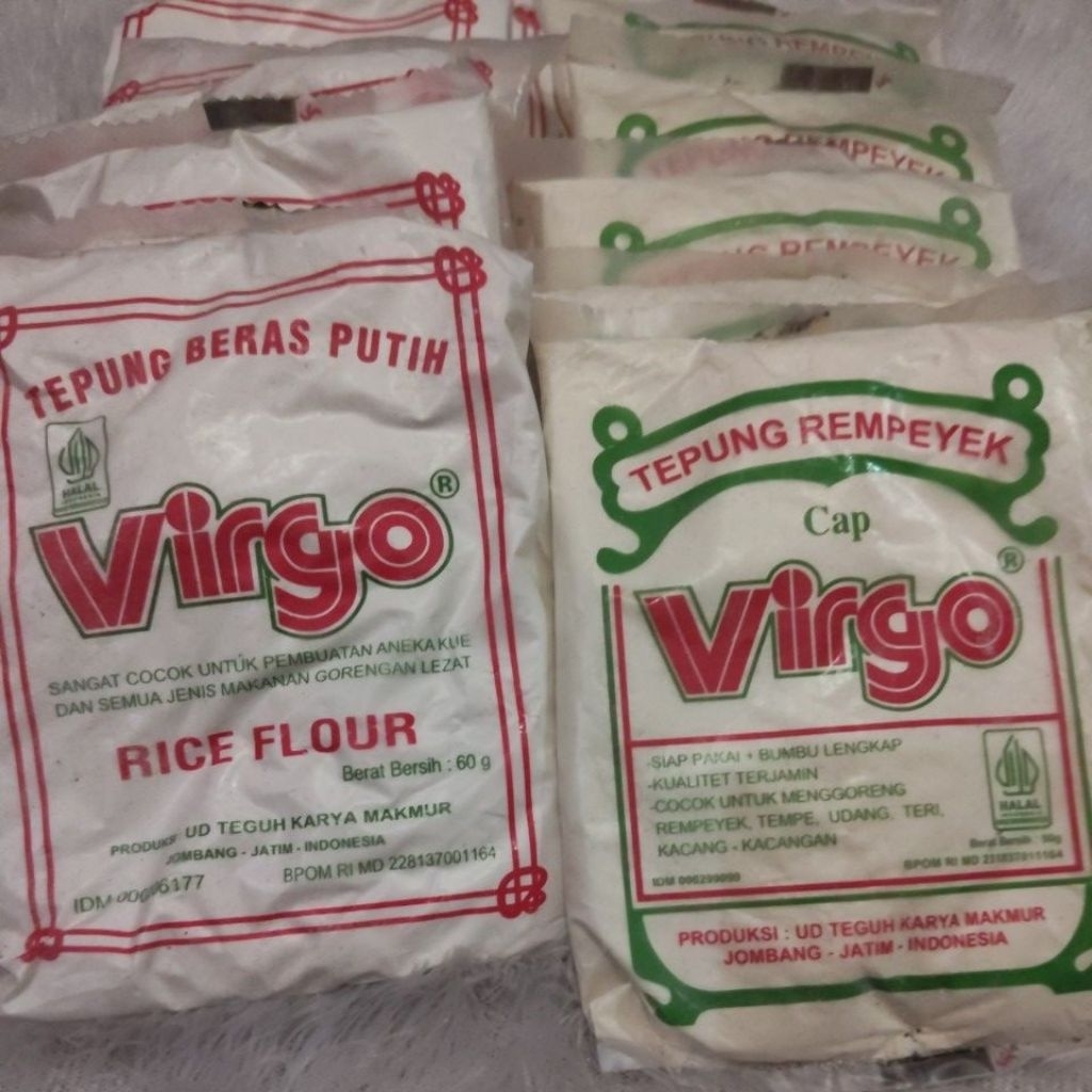 TEPUNG VIRGO 1PACK ISI 10PCS Tepung Rempeyek/Tepung Beras putih