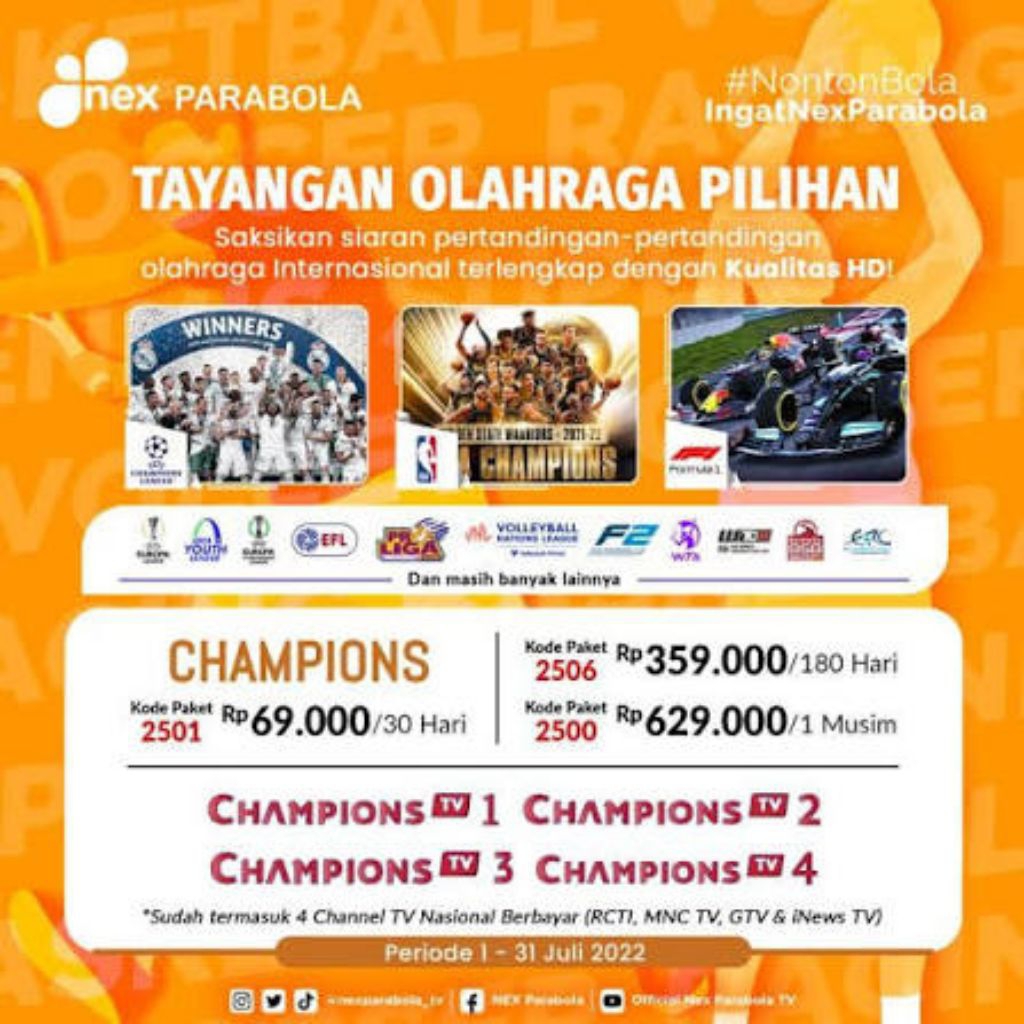 PAKET CHAMPIONS NEX PARABOLA PROMO TERMURAH