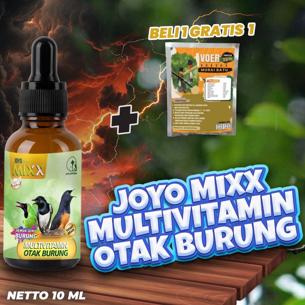 VITAMIN OTAK | MULTIVITAMIN OTAK | VITAMIN  BURUNG CERDAS & PINTAR | DAYA INGAT BURUNG | MIXX MULTIV