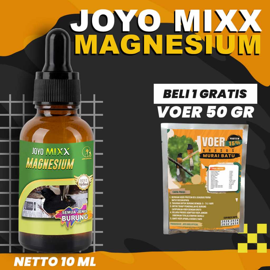 OBAT BURUNG KAKI LUMPUH | VITAMIN MEMPERKUAT OTOT KAKI | MEMPERKUAT TULANG  | MIXX MAGNESIUM 10ML