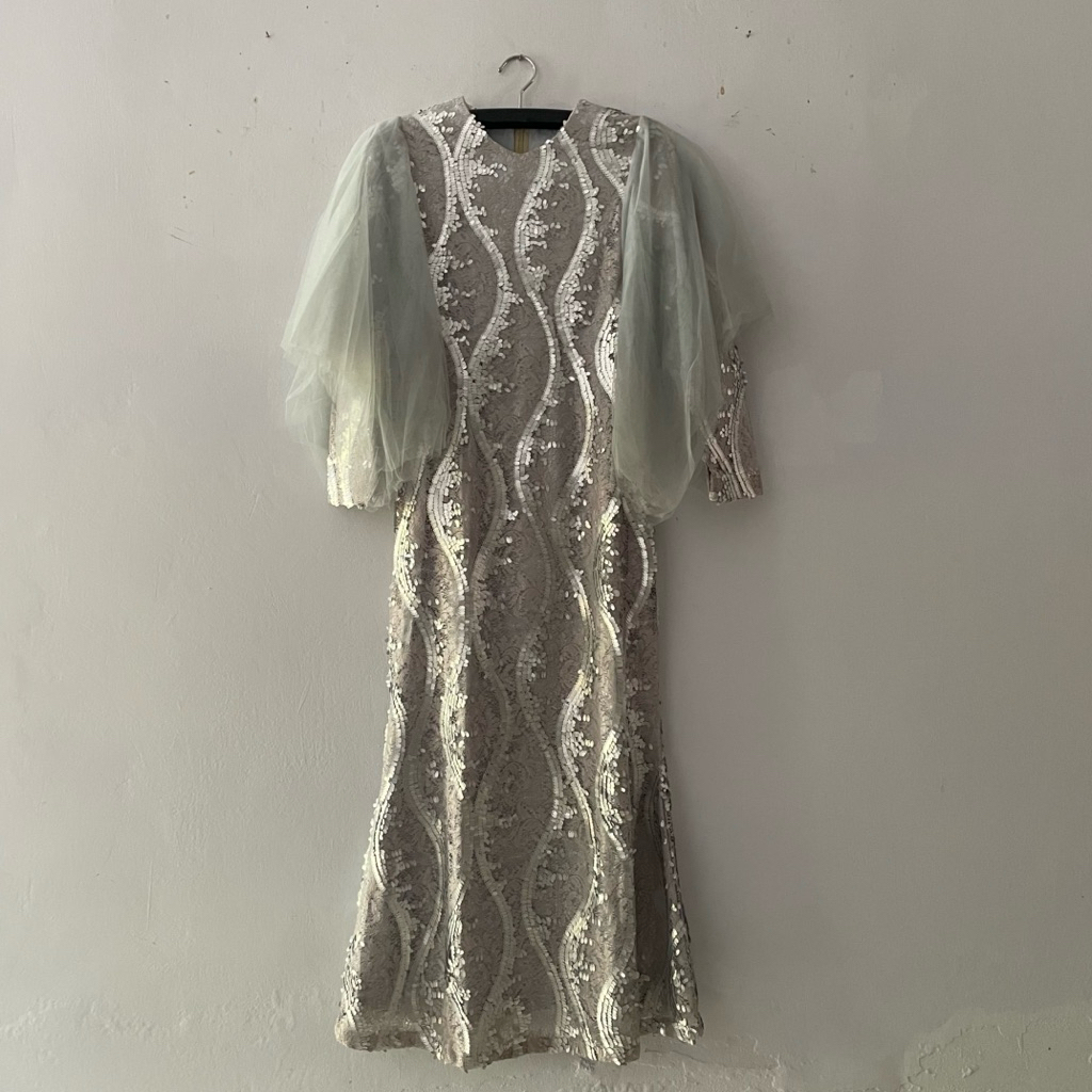 PL SILVER DRESS PAYET - DRESS PESTA