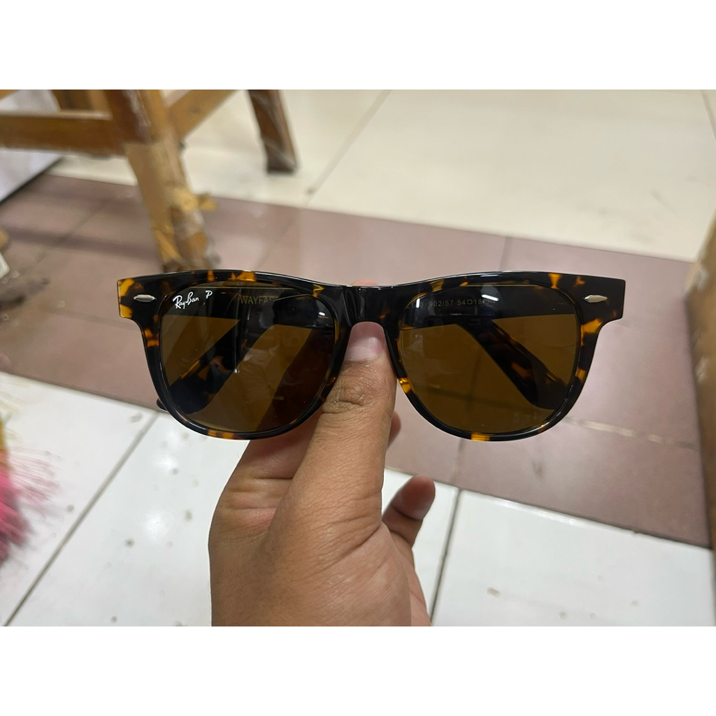 KACAMATA RAYBAN WAYFARER SIZE 54 TORTOISE GLOSY LENSA COKLAT second ori