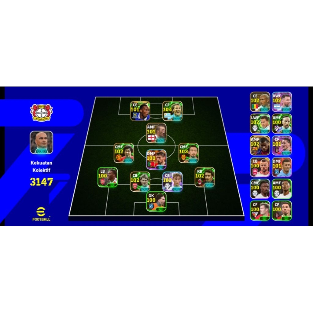 AKUN EFOOTBALL 2026 LEGEND FORLAN FT DROGBA X ROONEY