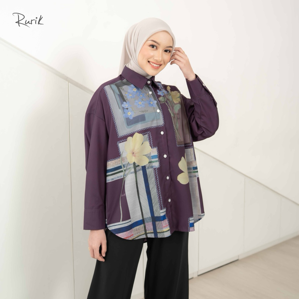 Rurik Kemeja Atasan Wanita Printing Escala Shirt