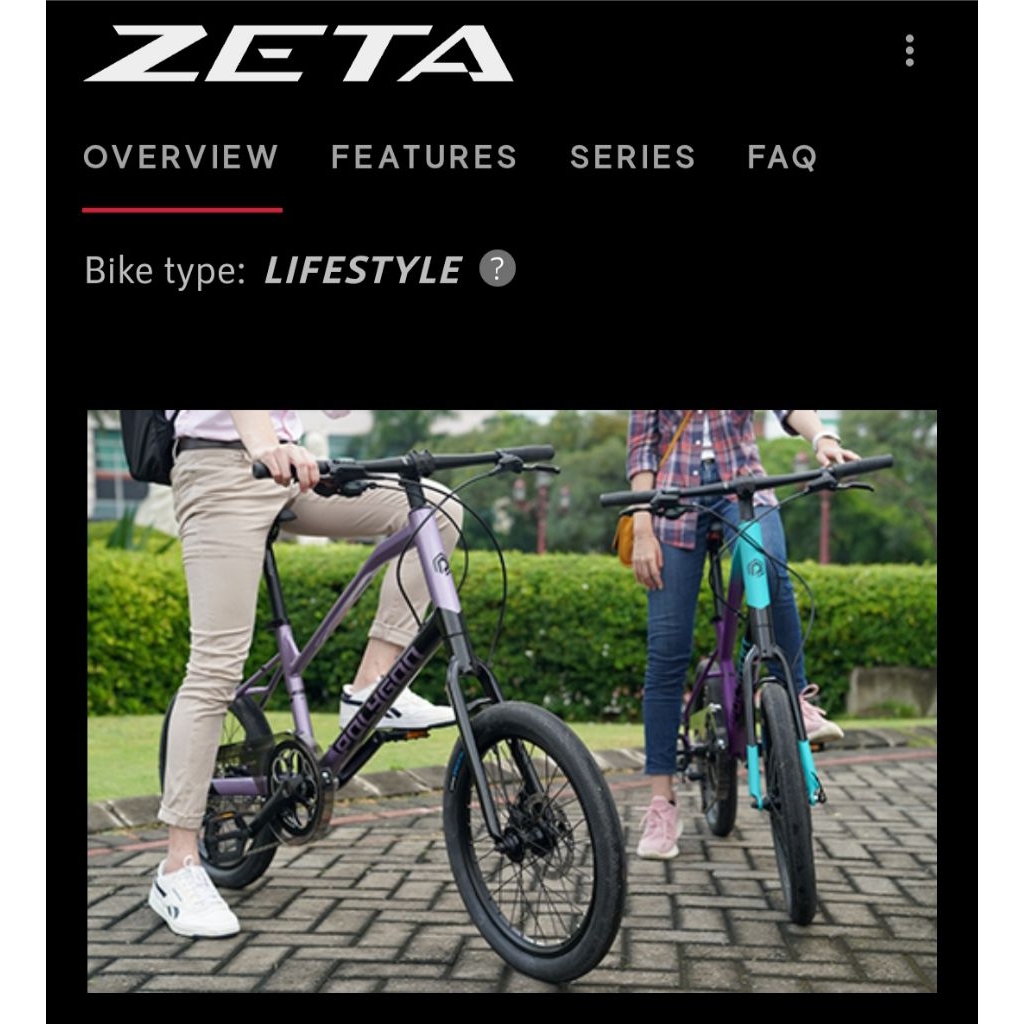 Sepeda Polygon Mini Velo ZETA 2 Purple