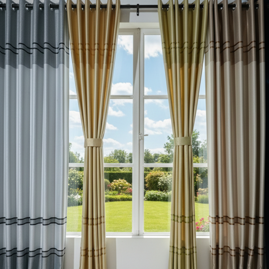 Gorden  Jendela Blackout Premium Garis Minimalis  T 250cm