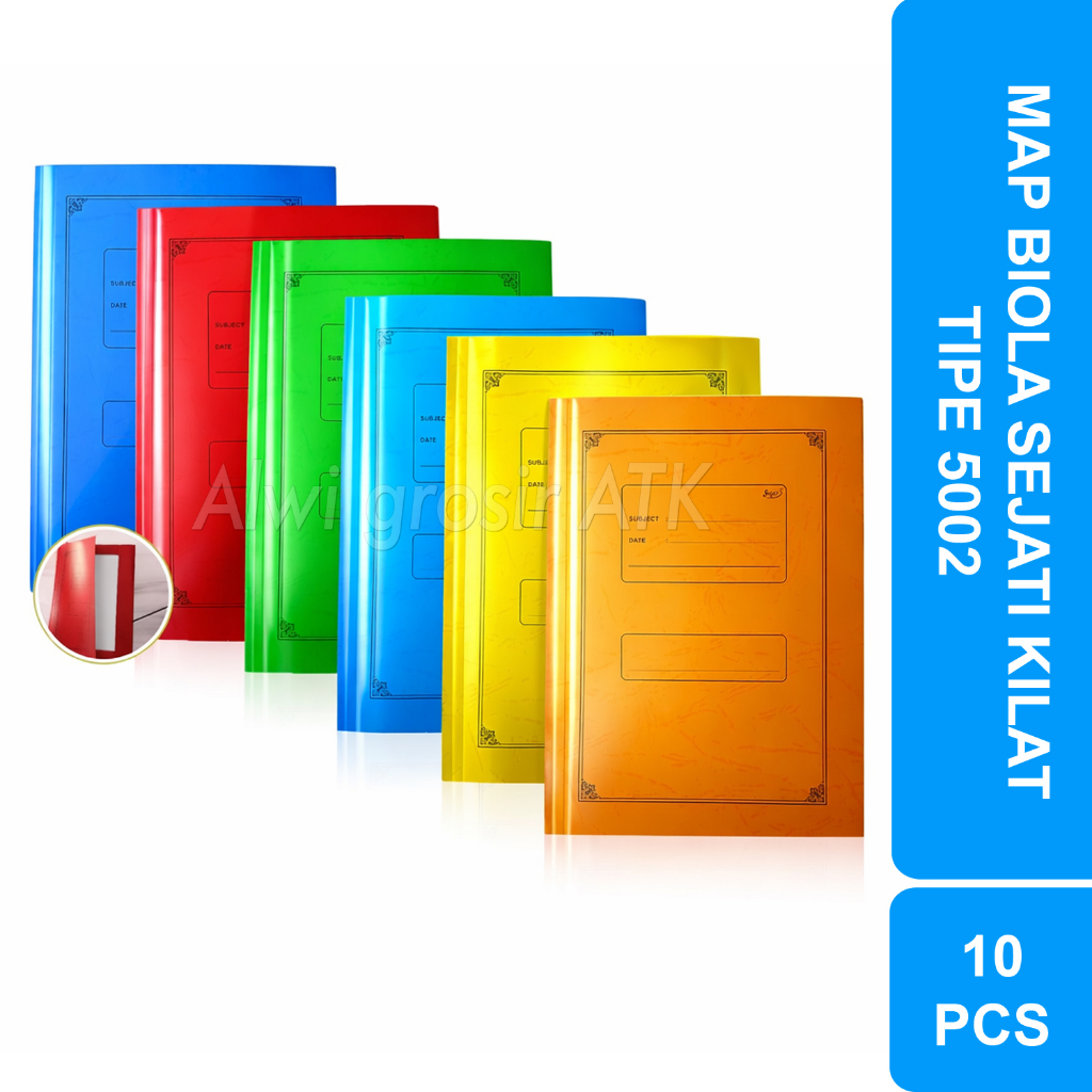 [10pcs] Stopmap Biola Sejati Kilat Warna Folio F4