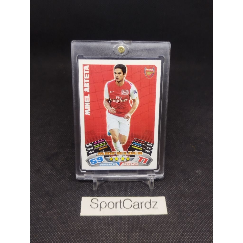 Kartu Bola 2011-12 Topps Match Attax Mikel Arteta Arsenal #11 (dpt top loader)