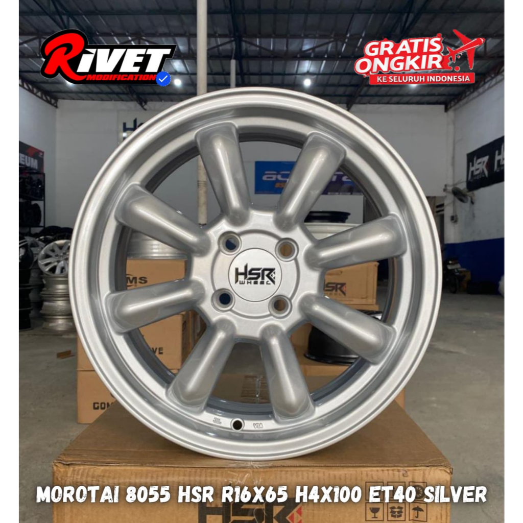VELG MOBIL HSR MOROTAI RING 16 PCD 4X100 BUAT MOBIL CALYA SIGRA SEDAN COROLA TIMOR DLL PELEK RING16