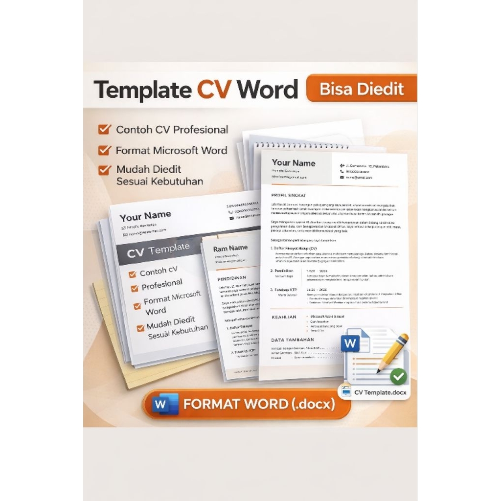 Template CV Word Profesional ATS Friendly – Bisa Diedit (.docx)