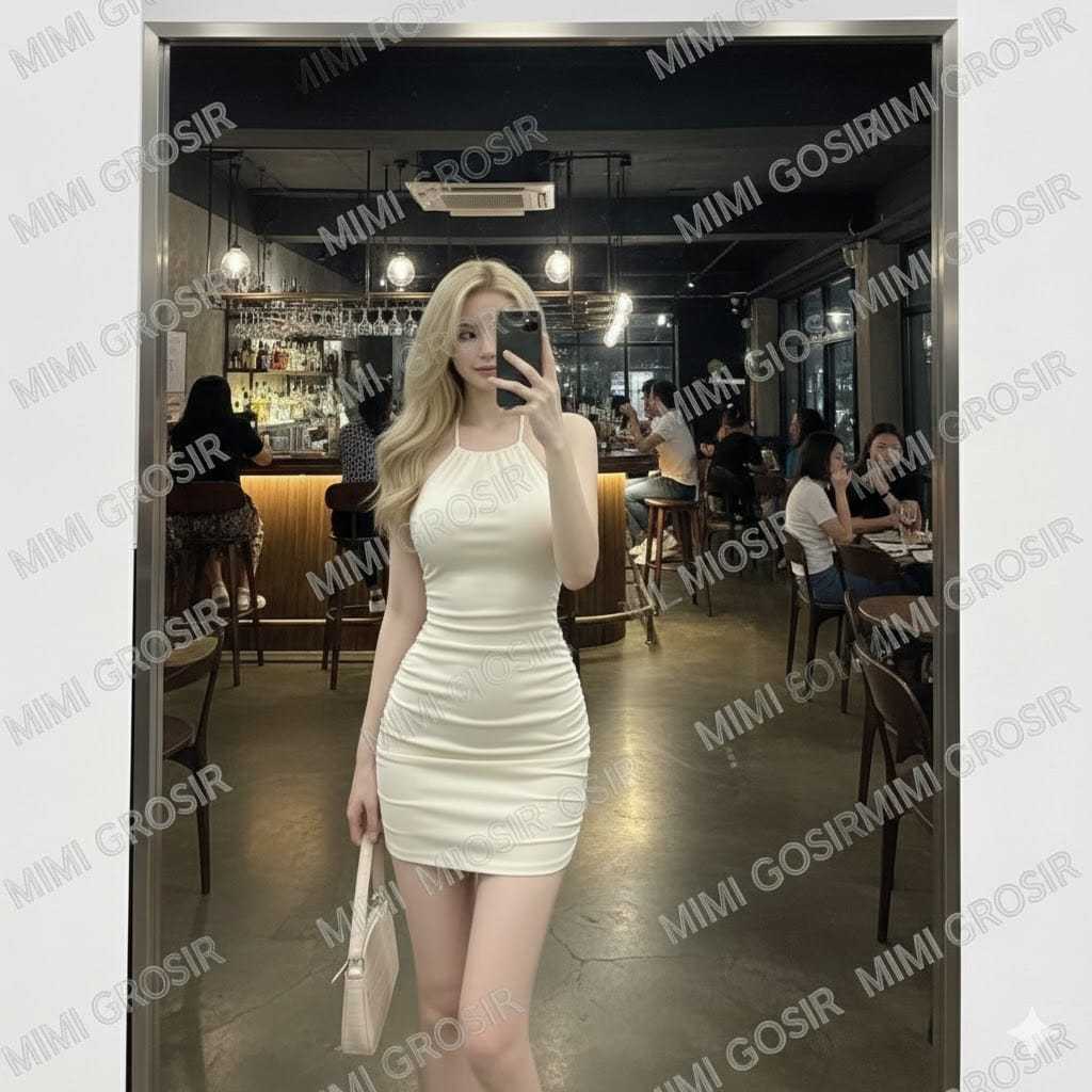 hot product lagi promo dress tali leher wanita sexy korean style//mini dress cewek seksi//fashion