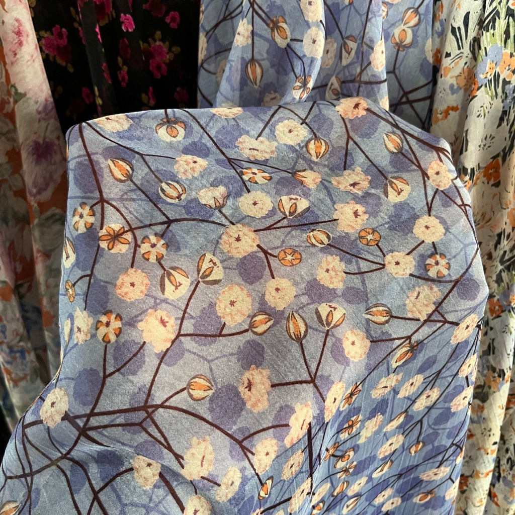 kain sifon sutra motif - kain sifon silk - kain sifon salju