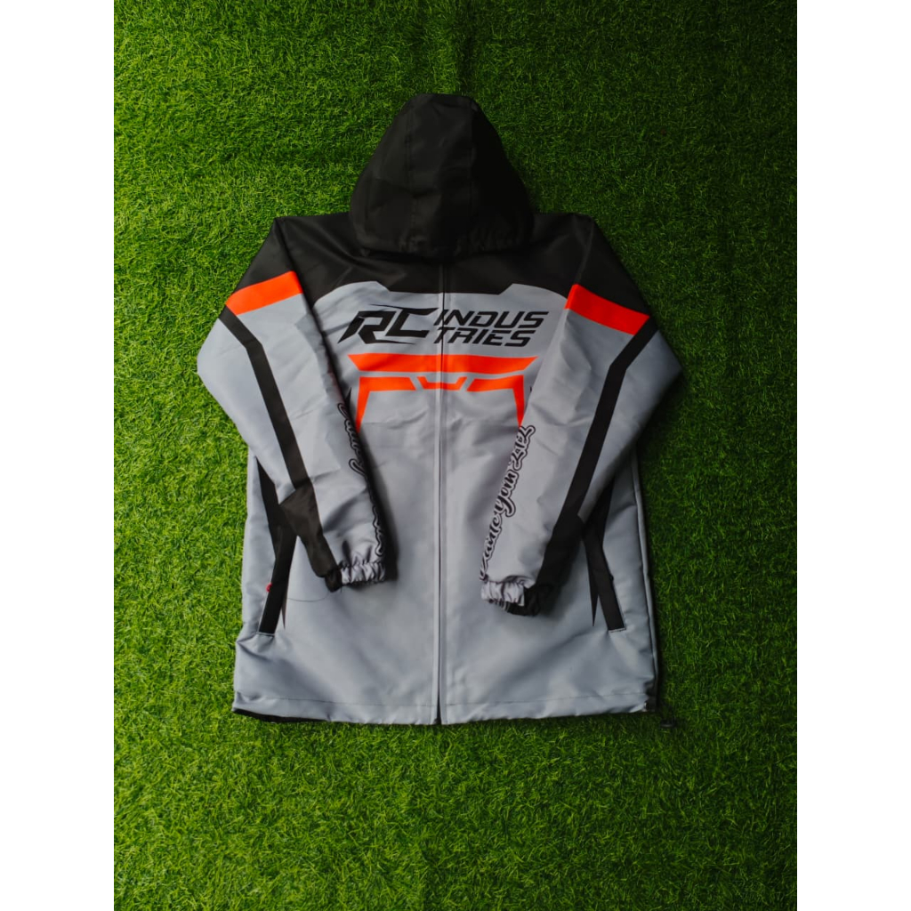 Jaket Racing Parasut Custom Nama Waterproof | JAKET PREMIUM PARASUT | COD