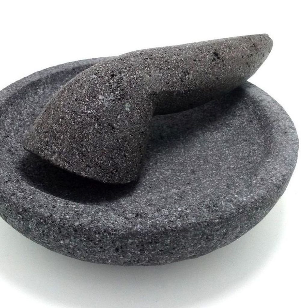 Cobek & Ulekan Batu Alam 20cm – Kuat, Awet, dan Anti Licin