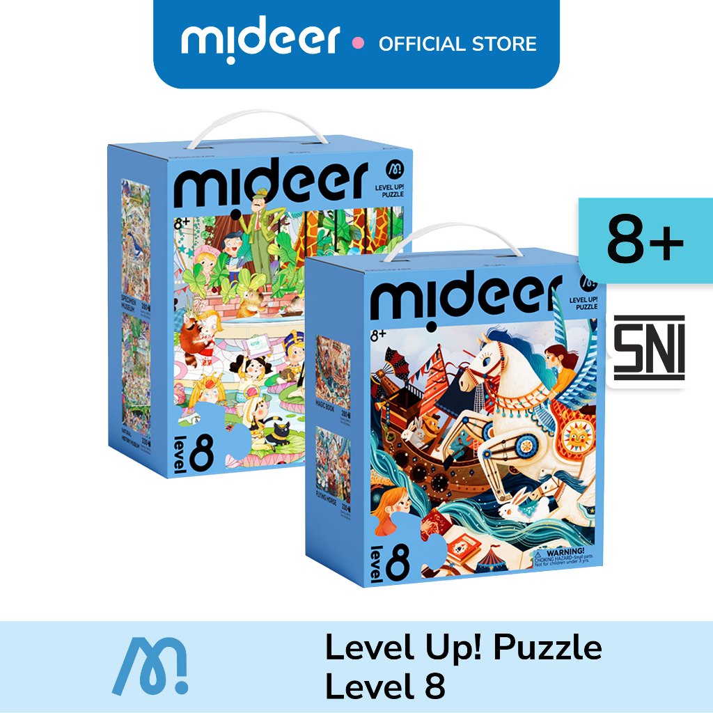 Mideer - Level Up Puzzle - Level 8 - Mainan Edukasi Puzzle Anak 8 Tahun