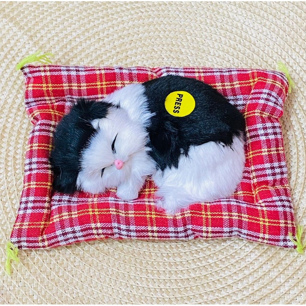 Boneka Pajangan Kucing Tidur Suara Meong - Miniatur Cat Simulation