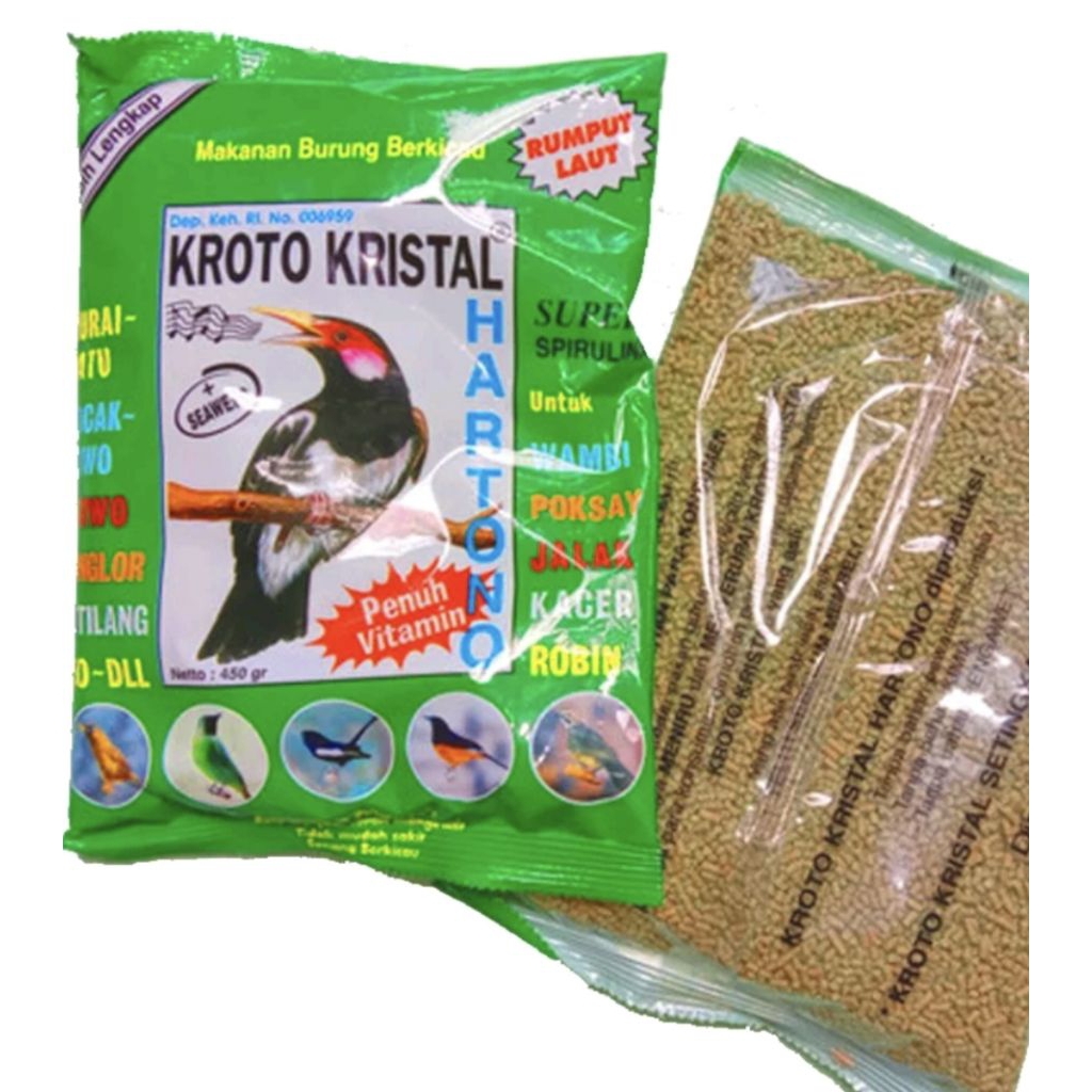 Kroto kristal hartono pakan burung