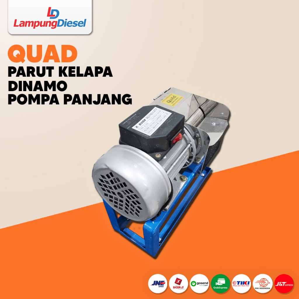 Parut Kelapa Mini Dinamo Pompa Panjang/Pendek
