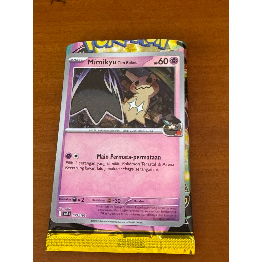 Mimikyu tim roket energi holo evolusi mega impian ex ma3 pokemon
